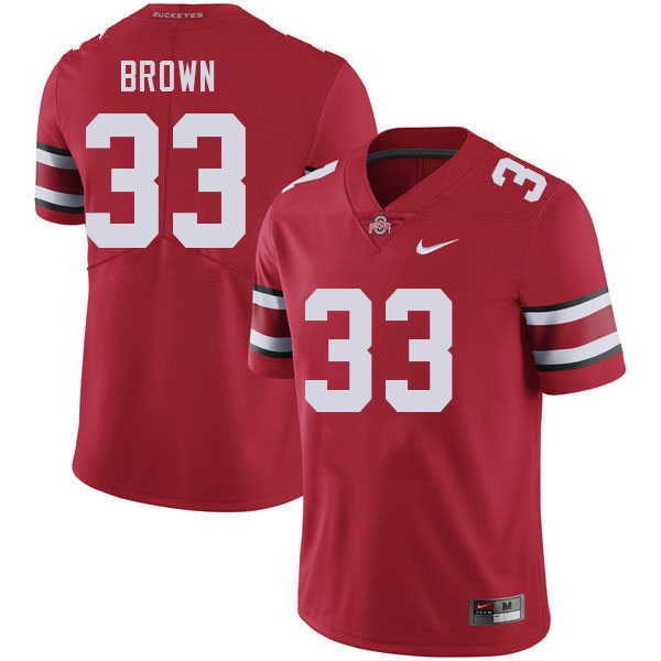 Men #33 Devin Brown Ohio State Buckeyes College Football Jerseys Stitched-Red